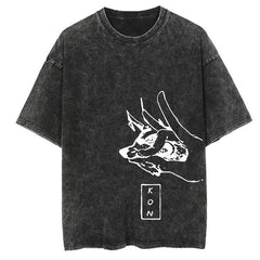 Kurodrip "Kon" Chainsaw Man Vintage Washed Oversized T-Shirt