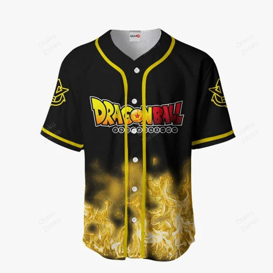 3D Anime Vegeta Super Saiyan Custom Fandom - Dragon Ball Baseball Tee - Kurodrip