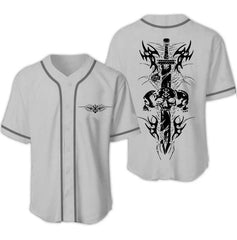 Berserk Skull Death Metal Baseball Jersey - Kurodrip