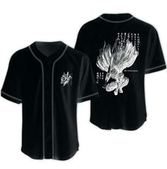 Berserk Anime Acid Washed Baseball Jersey - Kurodrip