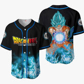 3D Anime Goku Blue Custom Fandom - Dragon Ball Baseball Tee - Kurodrip