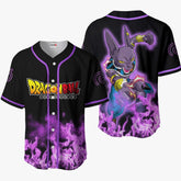 3D Anime Beerus Custom Fandom - Dragon Ball Baseball Tee - Kurodrip