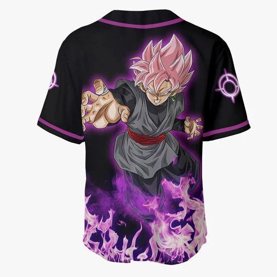 3D Anime Goku Rose Custom Fandom - Dragon Ball Baseball Tee - Kurodrip