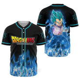 3D Anime Vegeta Blue Custom Fandom - Dragon Ball Baseball Tee - Kurodrip