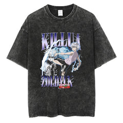 Kurodrip "Killua" Hunter x Hunter Vintage Washed Oversized T-Shirt