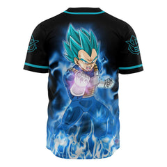 3D Anime Vegeta Blue Custom Fandom - Dragon Ball Baseball Tee - Kurodrip