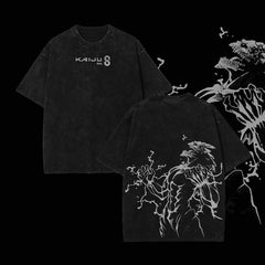 Kurodrip "Retro The Strongest Kaiju" Kaiju No. 8 Vintage Washed Oversized T-Shirt
