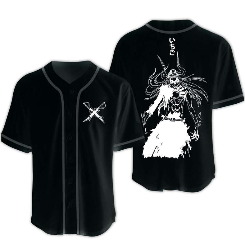 Kaos Ichigo Kurosaki Bleach Version Baseball Jersey - Kurodrip