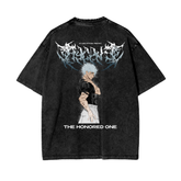 Kurodrip "Satoru Gojo The Honored One Jujutsu Kaisen" Vintage Washed Oversized T-Shirt - Kurodrip