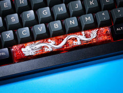 White Dragon Artisan Spacebar Keycap - Kurodrip