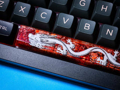 White Dragon Artisan Spacebar Keycap - Kurodrip
