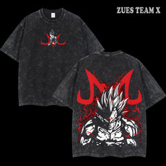 Kurodrip "Super Saiyan Majin Vegeta Dragon Ball Z" Vintage Washed Oversized T-shirt - Kurodrip