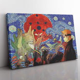 Akatsuki Infinite Tsukuyomi Naruto Starry Night Canvas Print Wall Art - Kurodrip