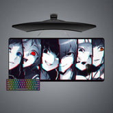 Anime Girl Glitch Collage Size Gaming Mouse Pad - Kurodrip