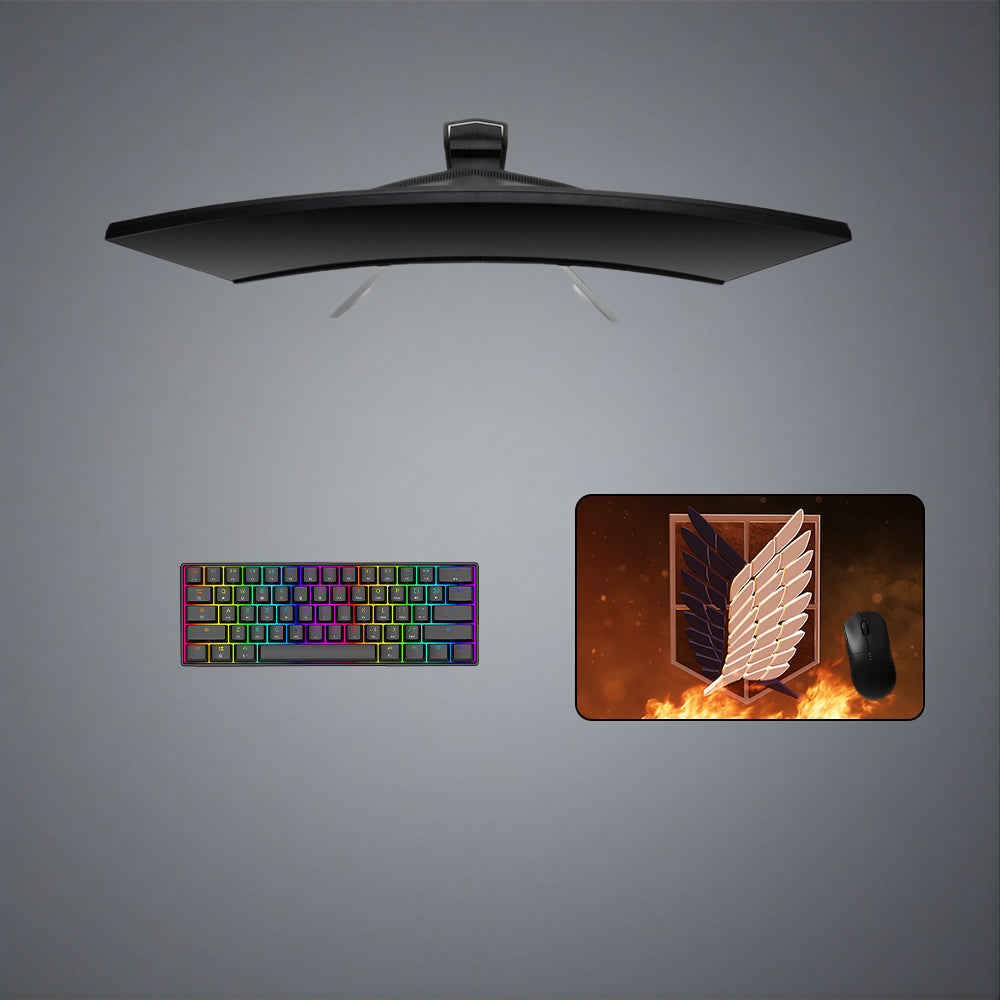 Attack on Titan Wings of Freedom Design M-XXL Size Gaming Mouse Pad, Computer Desk Mat