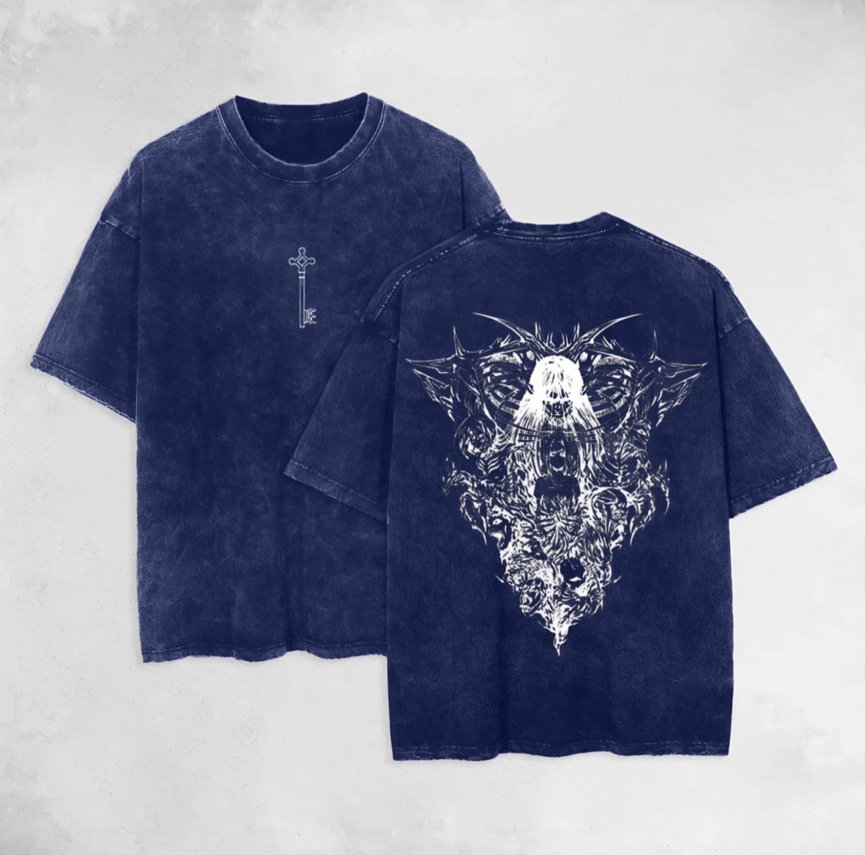 Kurodrip "Ymir Fritz the Founding Titan Attack on Titan" Vintage Washed Oversized T-Shirt - Kurodrip
