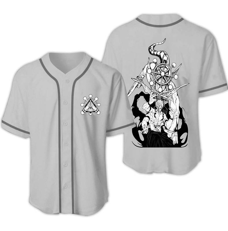 Jujutsu Kaisen Sukuna & Mahoraga Baseball Jersey - Kurodrip