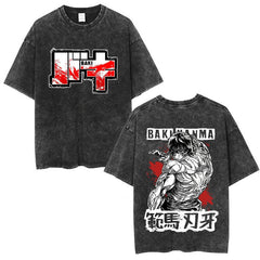 Kurodrip "The Grappler" Baki Hanma Vintage Washed Oversized T-Shirt