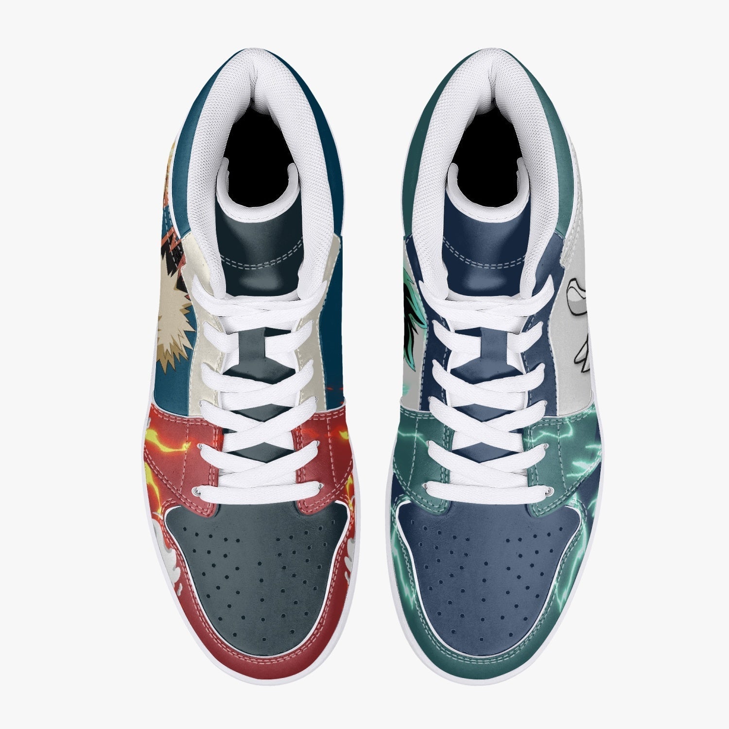 Deku and Bakugo My Hero Academia Mid 1 Basketball Shoes