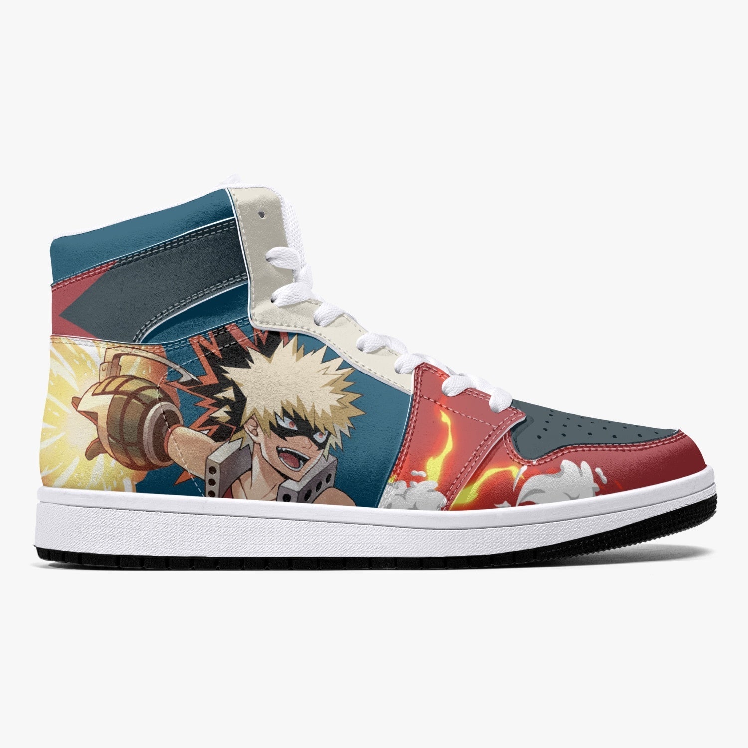Deku and Bakugo My Hero Academia Mid 1 Basketball Shoes