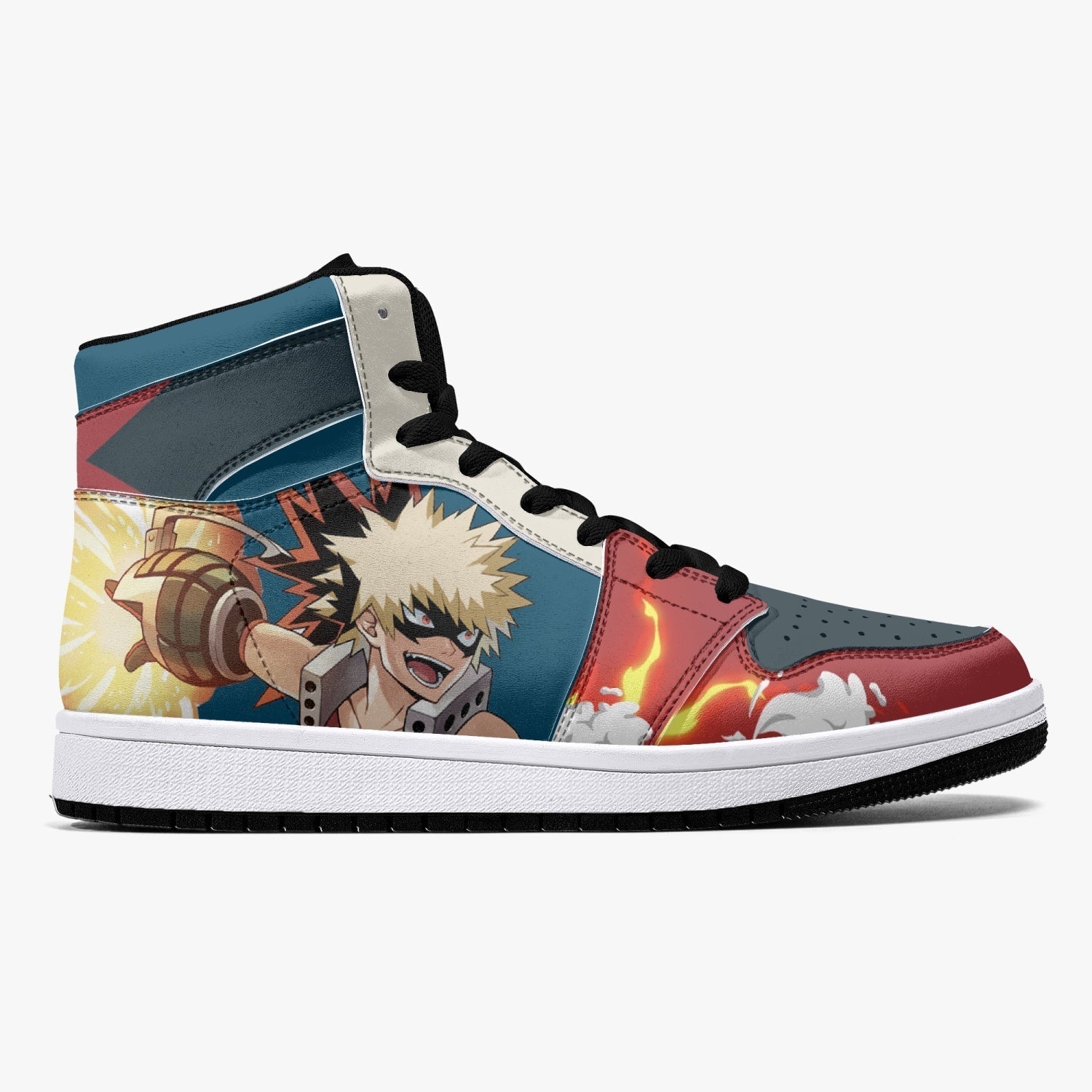Deku and Bakugo My Hero Academia Mid 1 Basketball Shoes