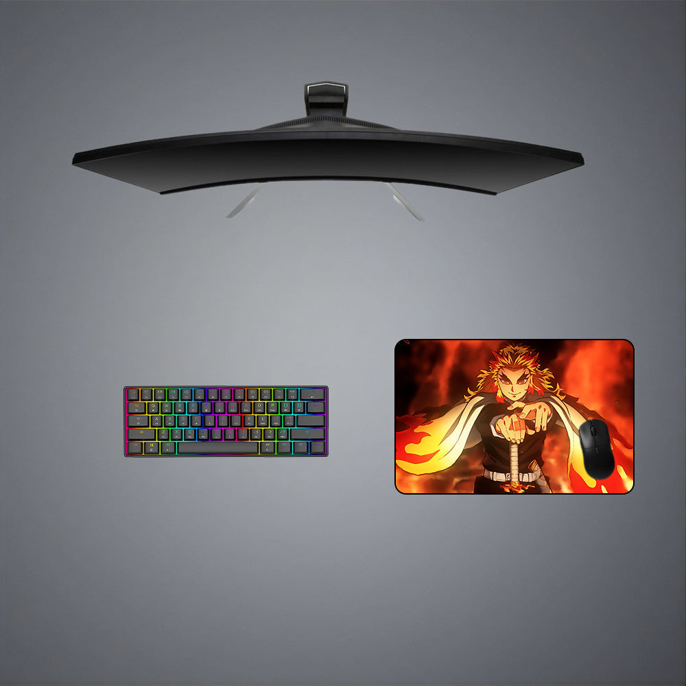 Demon Slayer Rengoku Fire Design M-XXL Size Gaming Mouse Pad Computer Desk Mat - Kurodrip