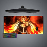 Demon Slayer Rengoku Fire Size Gaming Mouse Pad - Kurodrip