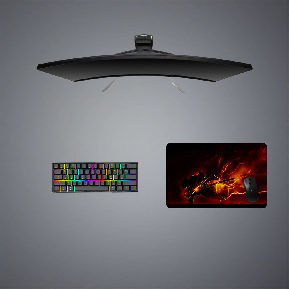 Demon Slayer Zenitsu Dark Design M-XXL Size Gaming Mouse Pad Computer Desk Mat - Kurodrip