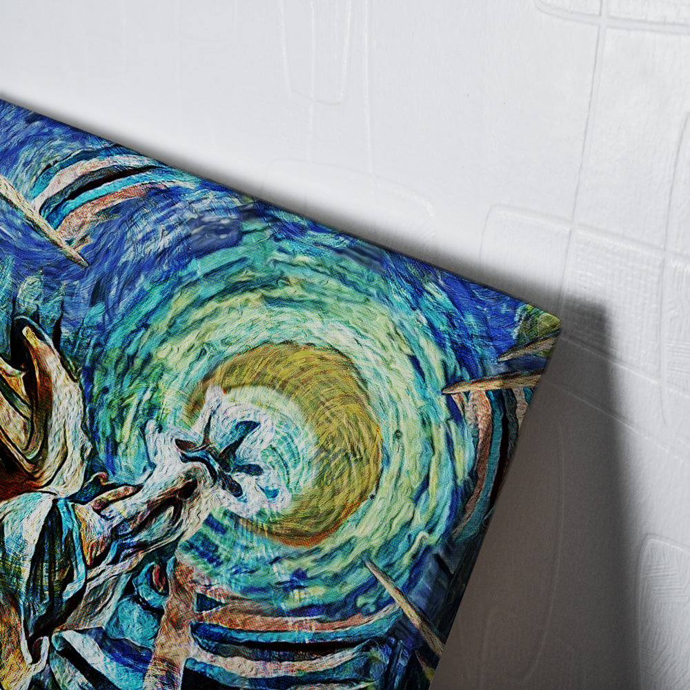 Dragon Ball Z Starry Night Kamehameha Canvas Print Wall Art - Kurodrip