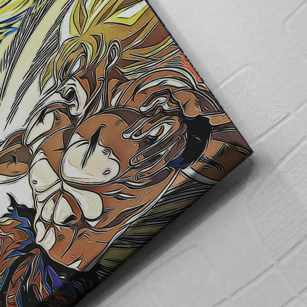 Dragon Ball Z Super Starry Night Goku Canvas Print Wall Art - Kurodrip