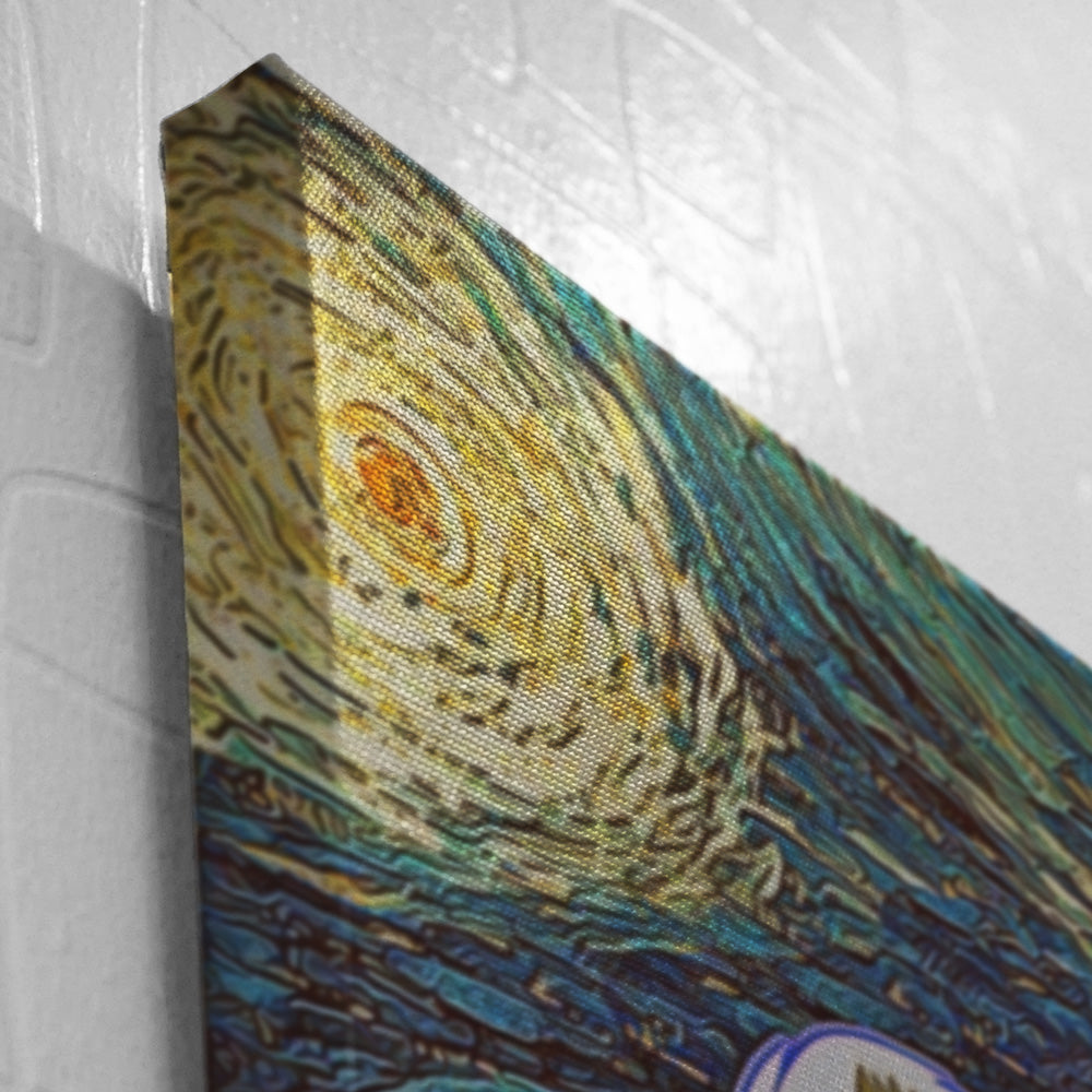Epic Battle Dragonball Z Starry Night Canvas Print Wall Art - Kurodrip