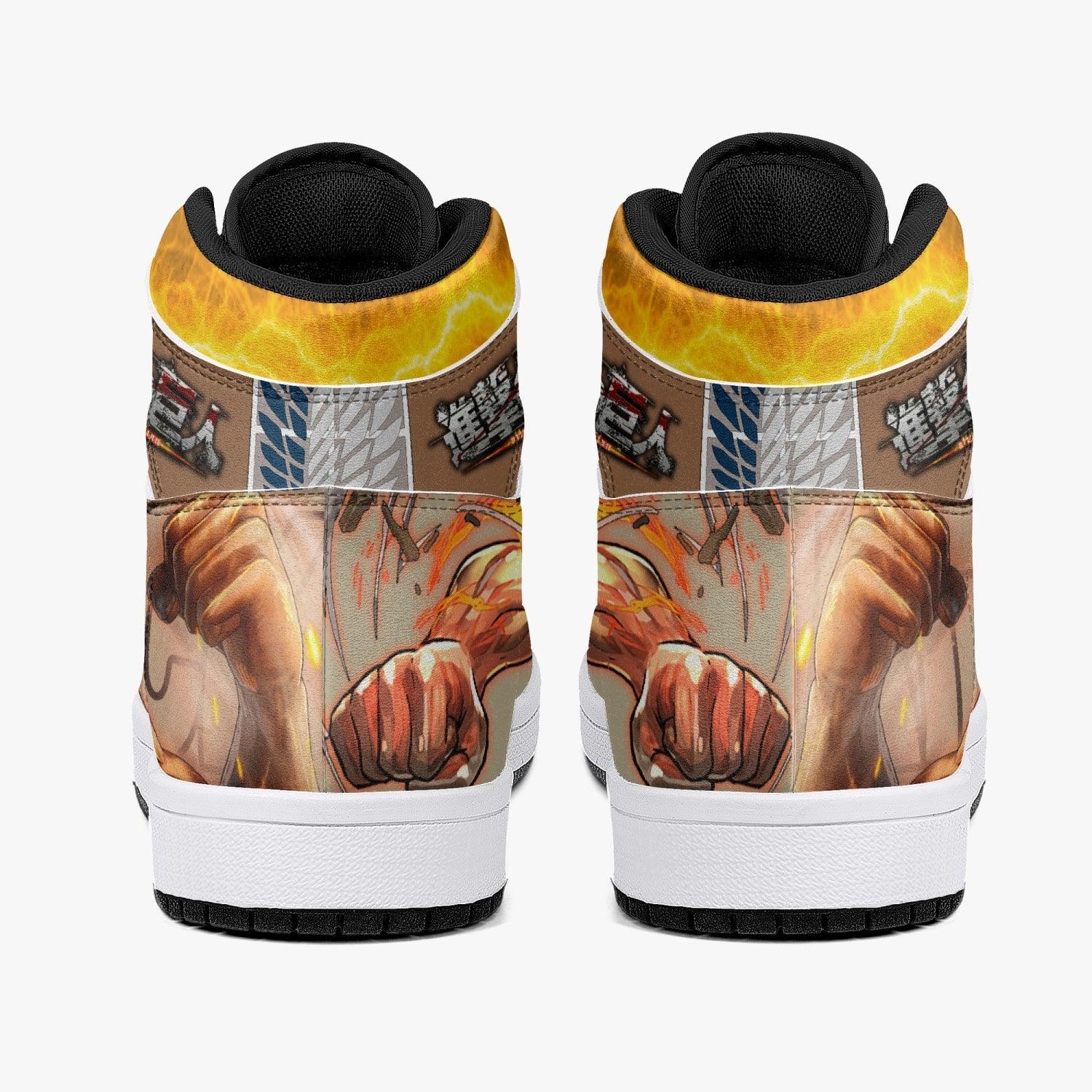 Eren Yeager Attack Titan Shingeki no Kyojin Mid 1 Basketball Shoes