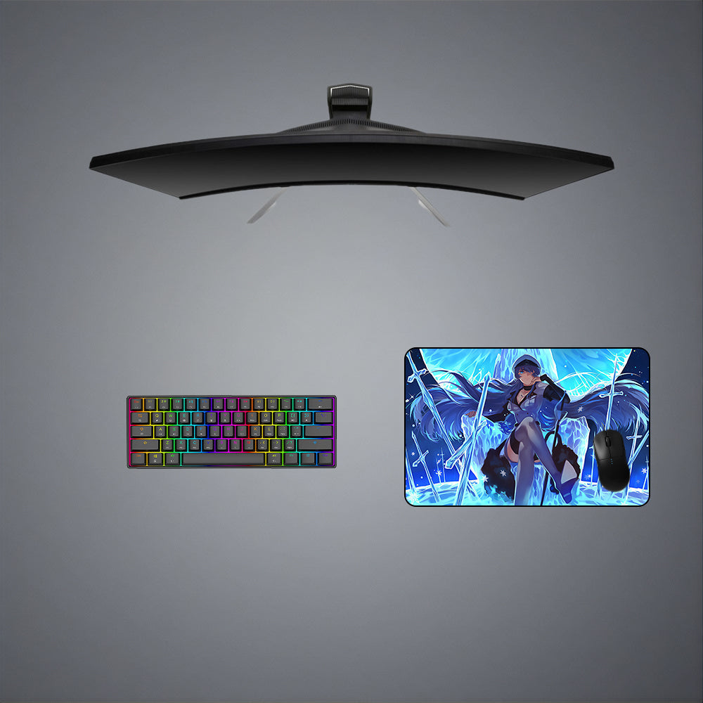 Esdeath The Ice Queen Design M-XXL Size Gaming Mouse Pad, Computer Desk Mat