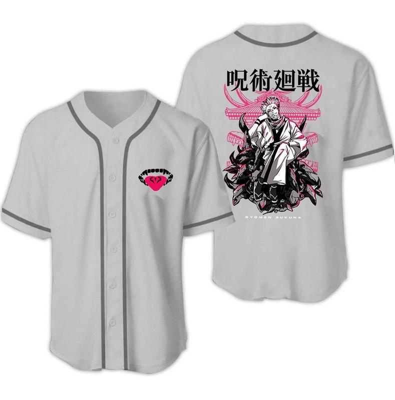 Sukuna Jujutsu Kaisen Baseball Jersey - Kurodrip