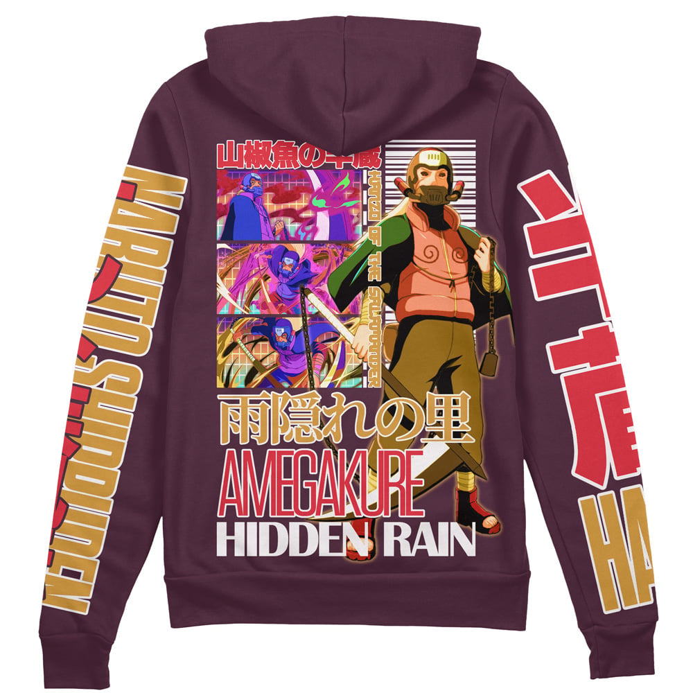 Hanzo of the Salamander Naruto" Streetwear Zip Hoodie Jacket