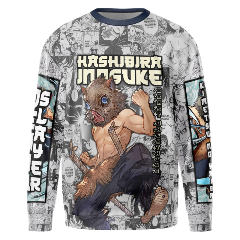 Hashibira Inosuke Manga Collage Demon Slayer Streetwear Sweatshirt