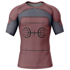 Hashirama Senju Naruto Short Sleeve Rash Guard Compression Shirt