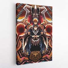 Ichigo True Shikai Bleach Vertical Canvas Print Wall Art - Kurodrip