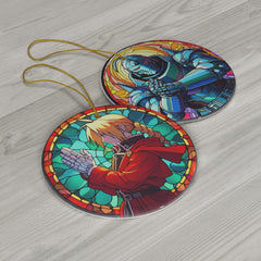Anime Alchemy Elegance: Dual-Sided Stained Suncatcher Ornament Anime Ornaments - Kurodrip
