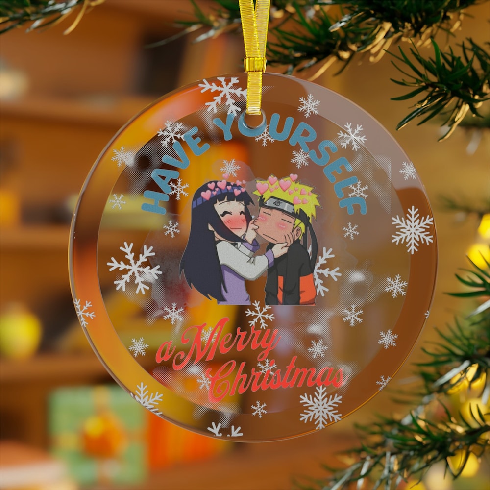 Romantic Anime Couple Glass Naruto Ornament Anime Ornaments - Kurodrip
