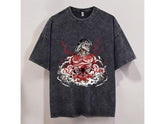 Kurodrip "Eren Yeager Attack Titans Power" Attack on Titan Vintage Washed Oversized T-Shirt V10