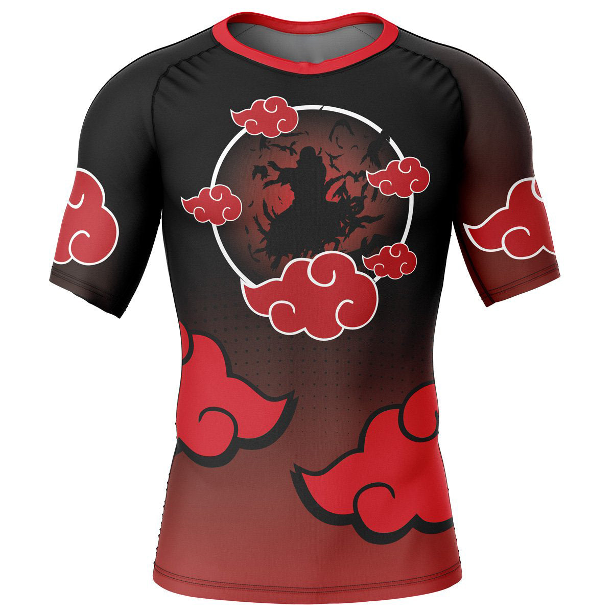 Itachi Uchiha Akatsuki Naruto Short Sleeve Rash Guard Compression Shirt