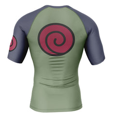 Konohagakure Jounin Uniform Naruto Short Sleeve Rash Guard Compression Shirt