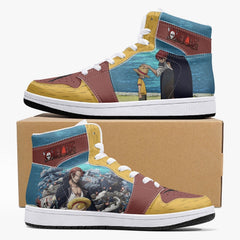 Luffy and Shanks One Piece Mid 1 Basketball Shoes