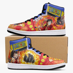 Monkey D. Luffy Red Hawk One Piece Mid 1 Basketball Shoes