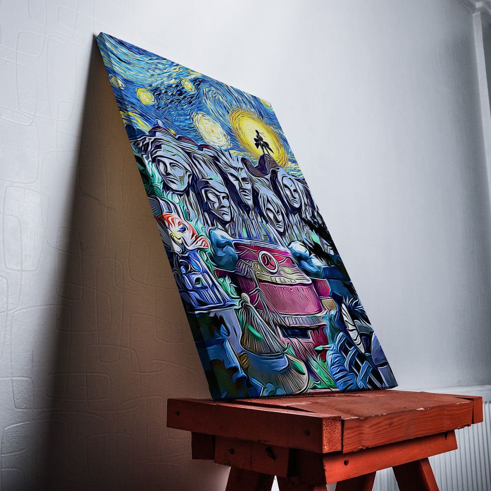 Naruto Starry Night Konoha Canvas Print Wall Art - Kurodrip