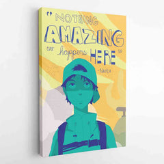 Nothing Amazing Happens Here FLCL Canvas Print Wall Art - Kurodrip