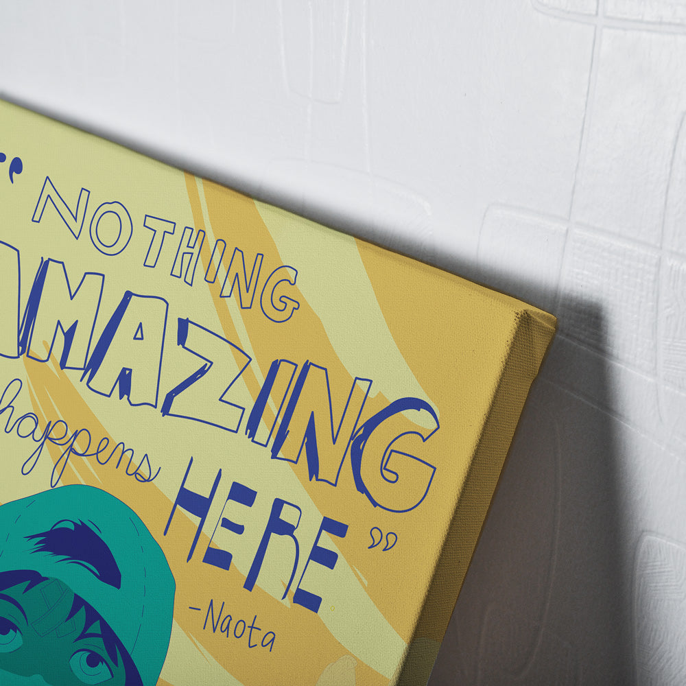 Nothing Amazing Happens Here FLCL Canvas Print Wall Art - Kurodrip
