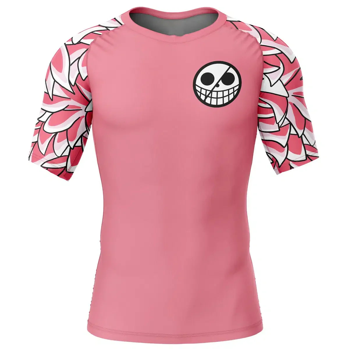 Doflamingo One Piece Short Sleeve Rash Guard Compression Shirt