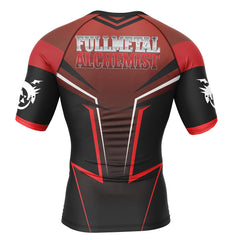 Homunculus Fullmetal Alchemist Short Sleeve Rash Guard Compression Shirt